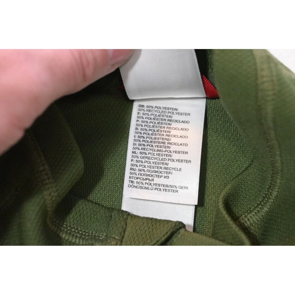 The North Face 1/4 Zip Pullover Jacket‎ Athletic Mens Large Green Performance